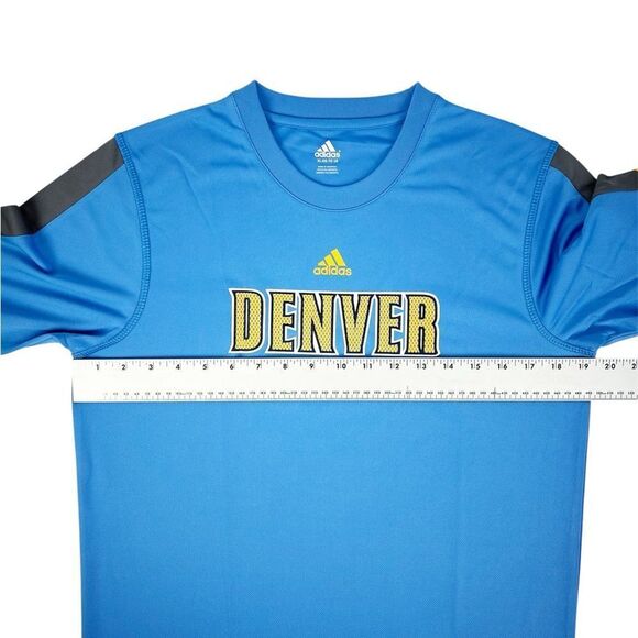 Adidas NBA Denver Nuggets Bright Blue Sports Basketball T-Shirt Size Youth XL 18 - Picture 4 of 8